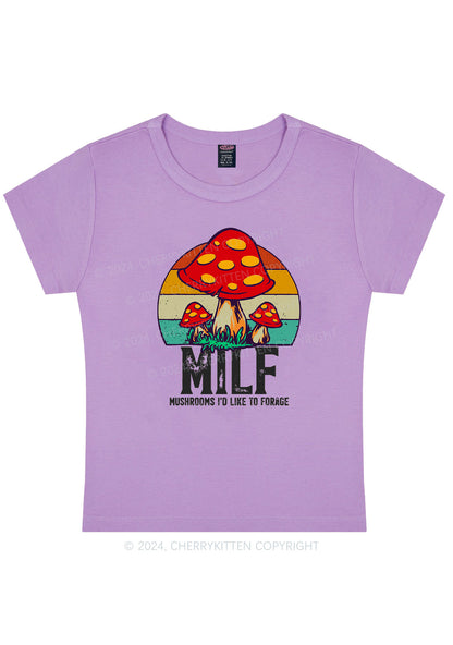 Mxxf Mushrooms Y2K Baby Tee Cherrykitten