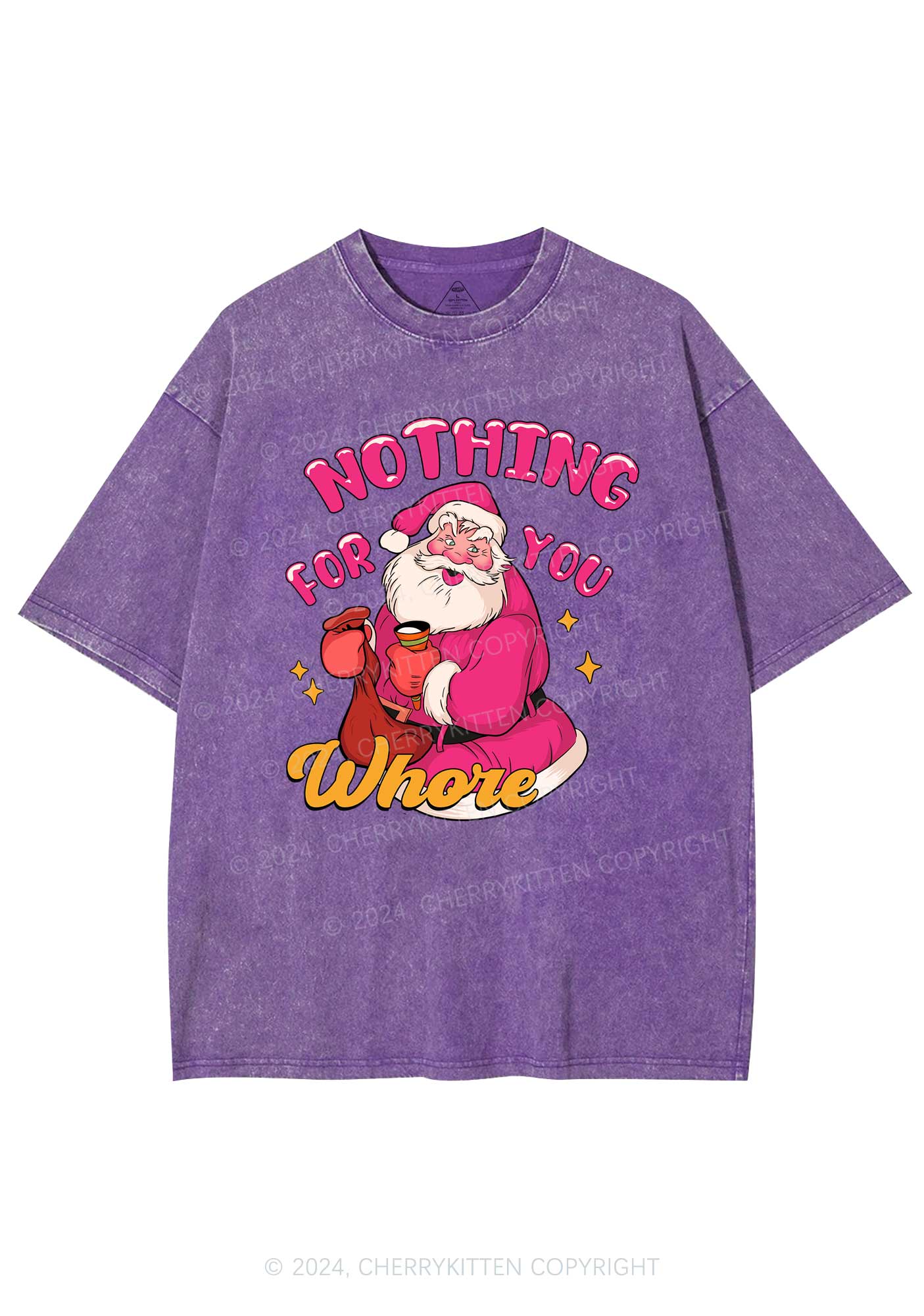 Christmas Nothing For Santa Y2K Washed Tee Cherrykitten