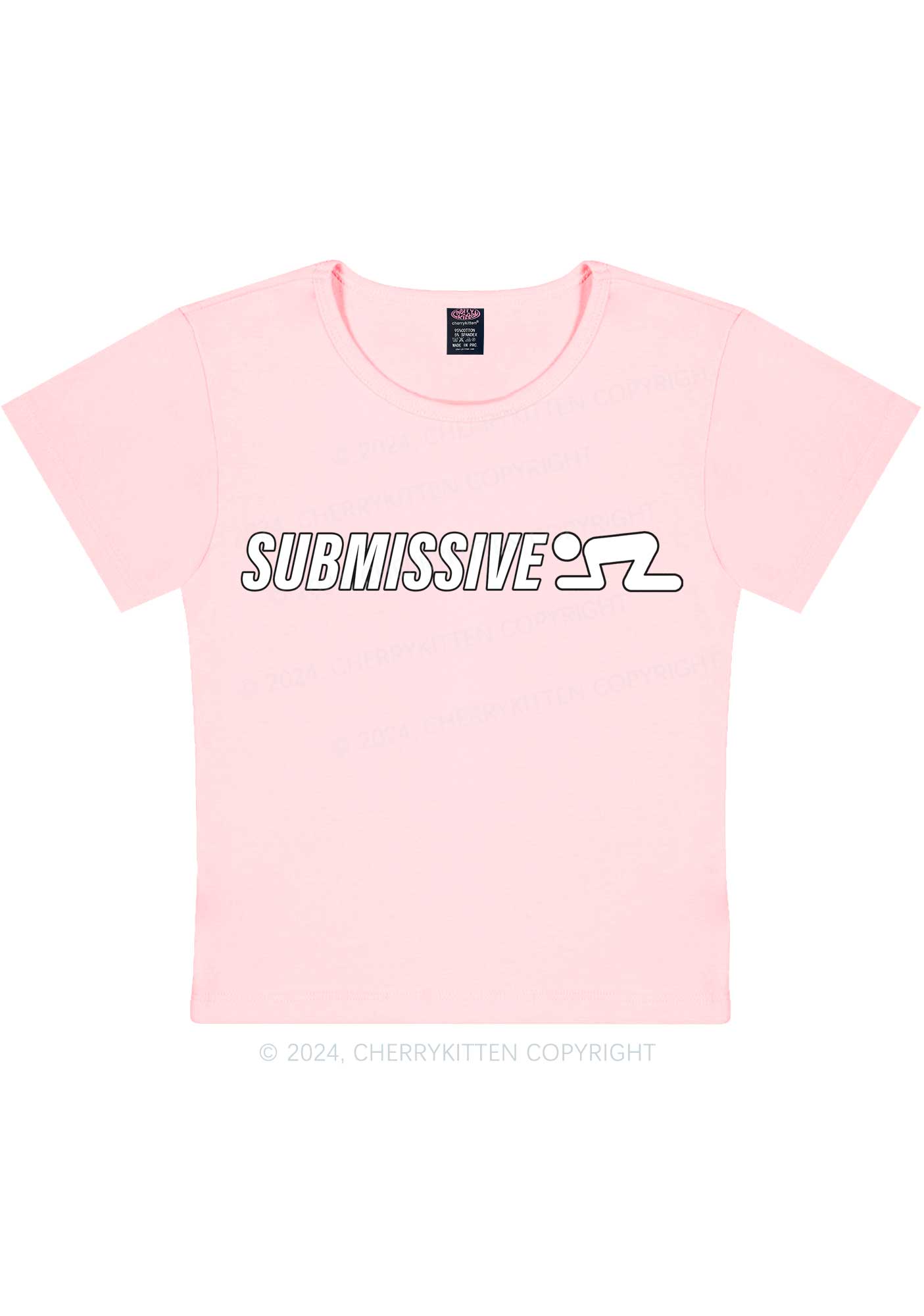 Submissive Man Y2K Baby Tee Cherrykitten