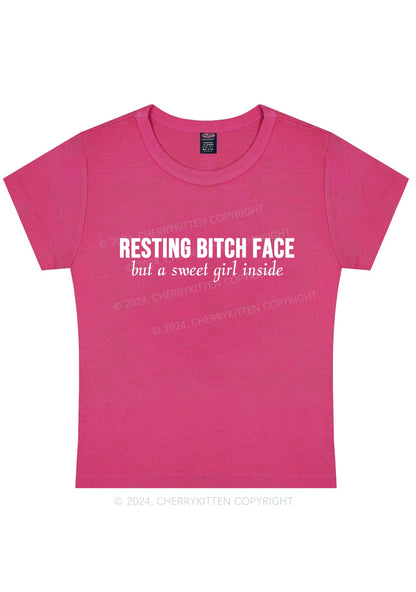 Resting Bxxch Face Y2K Baby Tee Cherrykitten