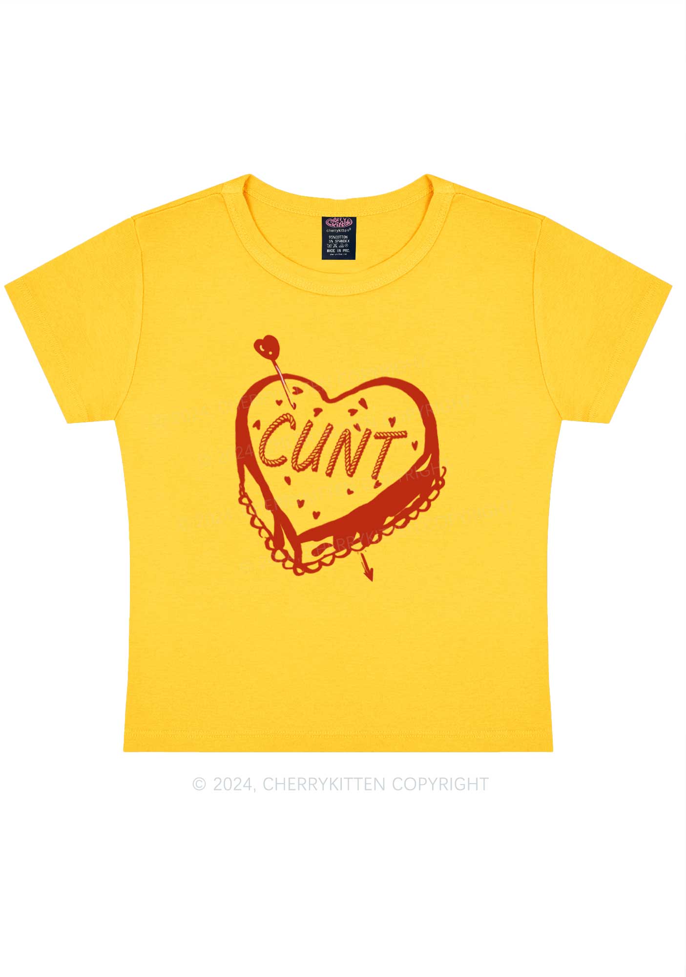 Cxxt Cake Y2K Valentine's Day Baby Tee Cherrykitten