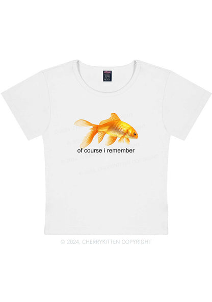 Curvy I Remember Goldfish Y2K Baby Tee Cherrykitten