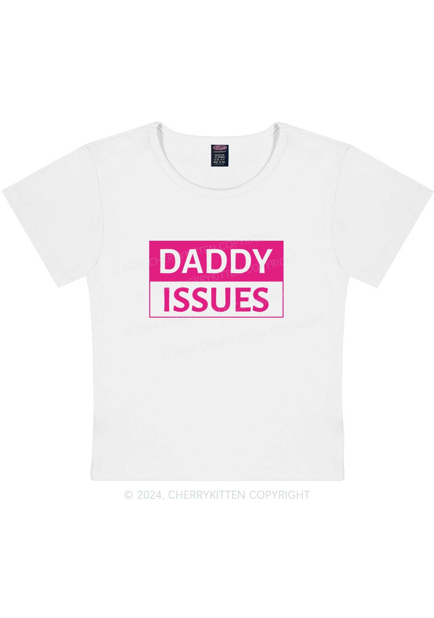 Curvy It's Daddy Issues Y2K Baby Tee Cherrykitten