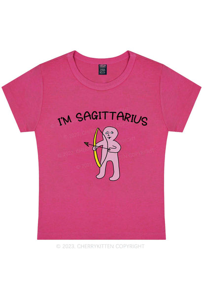 Curvy I'm Sagittarius Y2K Baby Tee Cherrykitten