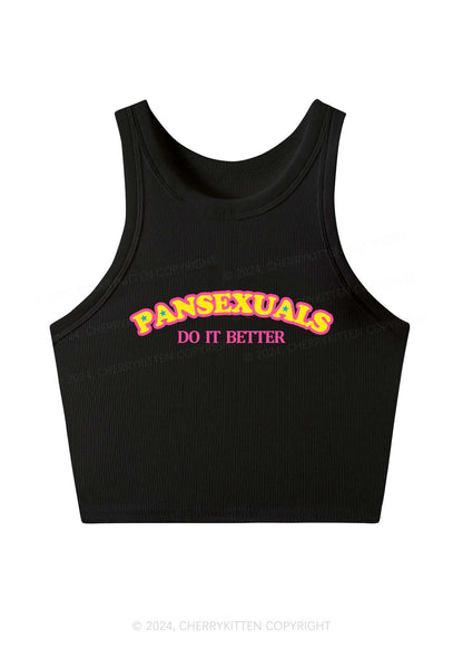 Pansexuals Do It Better Y2K Crop Tank Top Cherrykitten