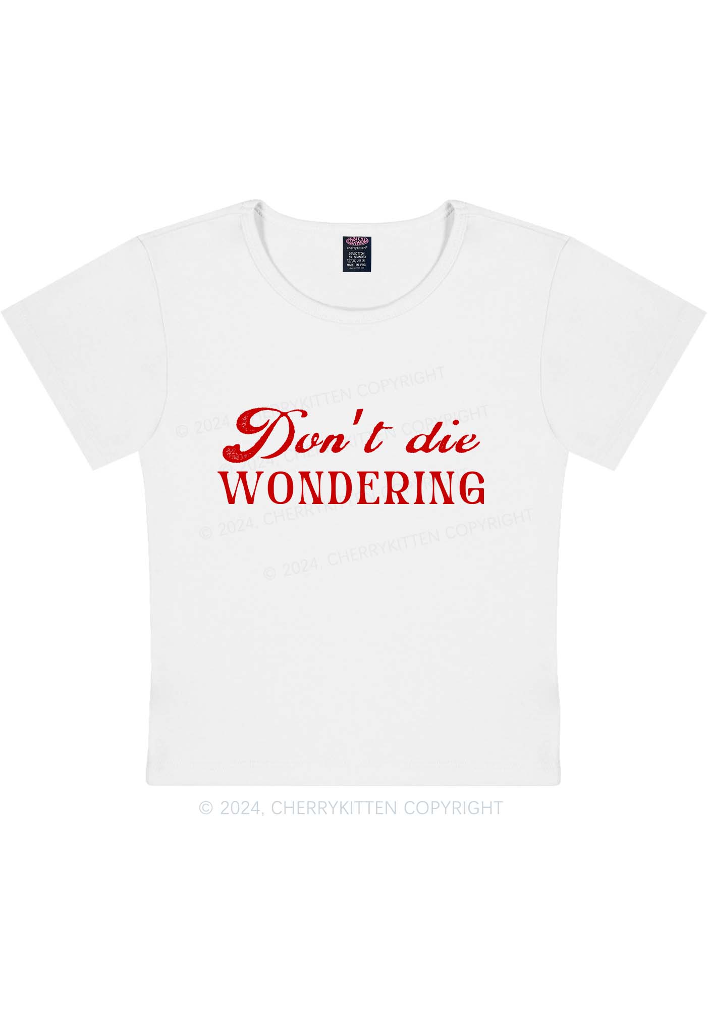 Curvy Don't Die Wondering Y2K Baby Tee Cherrykitten