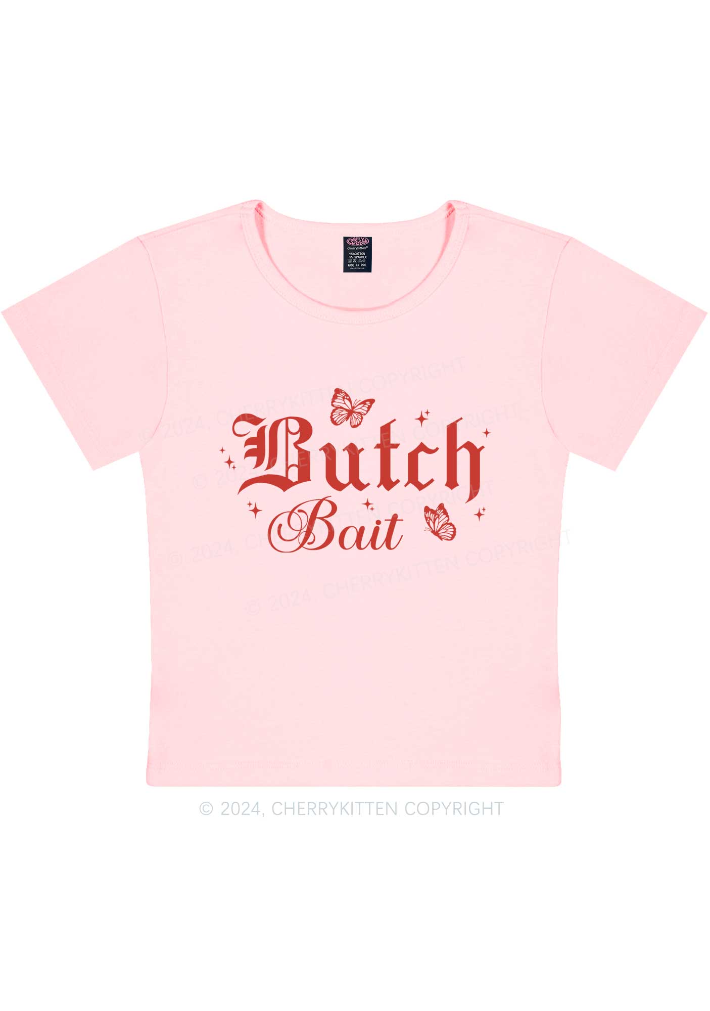 Butch Bait Y2K Baby Tee Cherrykitten