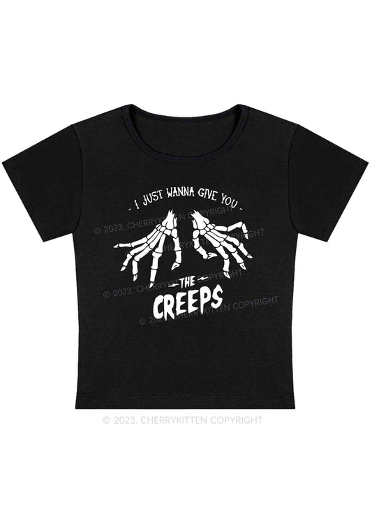 I Just Wanna Give You The Creeps Halloween Baby Tee Cherrykitten