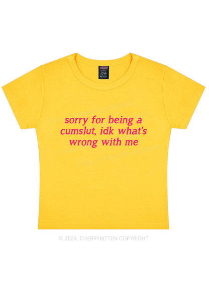 Sorry For Being Cxmslxt Y2K Baby Tee Cherrykitten