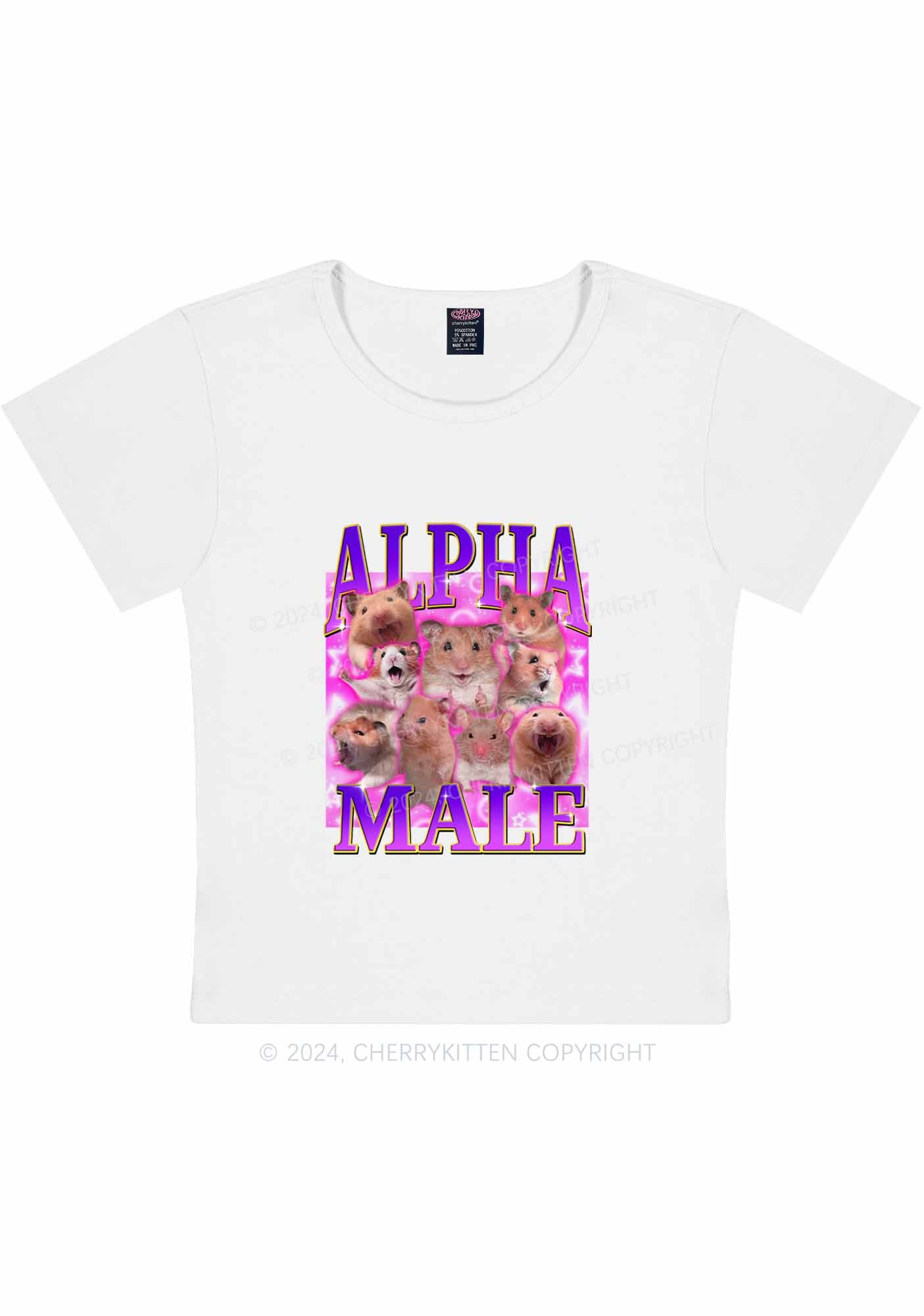 Alpha Male Hamster Y2K Baby Tee Cherrykitten