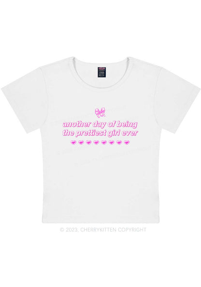 Curvy Prettiest Girl Ever Y2K Baby Tee Cherrykitten