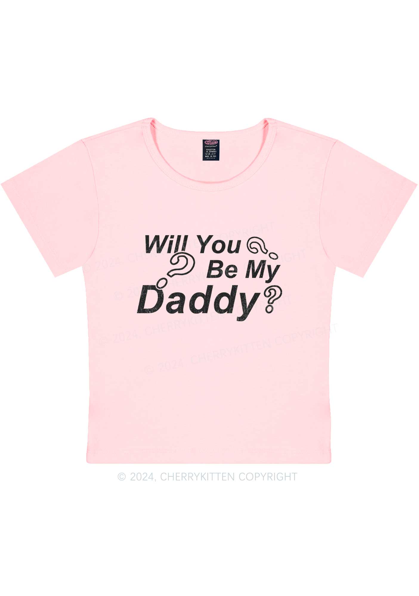 Will You Be My Daddy Y2K Baby Tee Cherrykitten