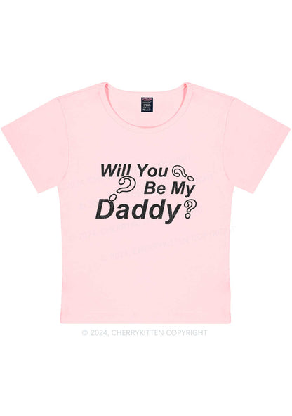 Will You Be My Daddy Y2K Baby Tee Cherrykitten