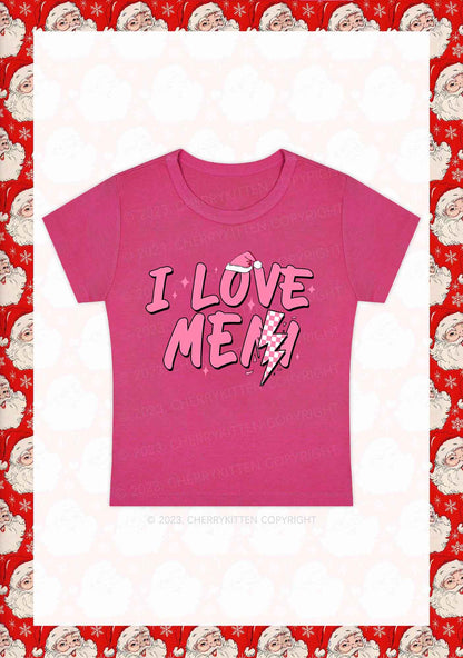 Love Me Not Men Christmas Y2K Baby Tee Cherrykitten