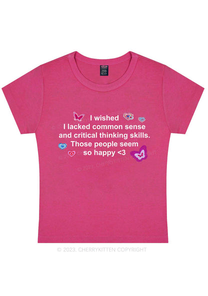 Curvy Lacked Critical Thinking Skills Y2K Baby Tee Cherrykitten