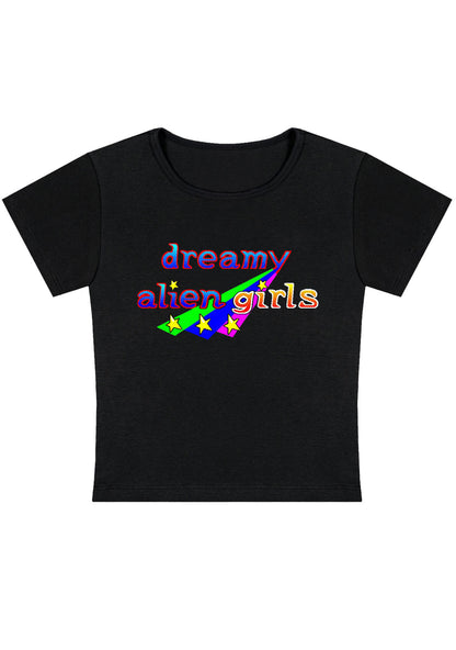 Curvy Dreamy Alien Girls Baby Tee