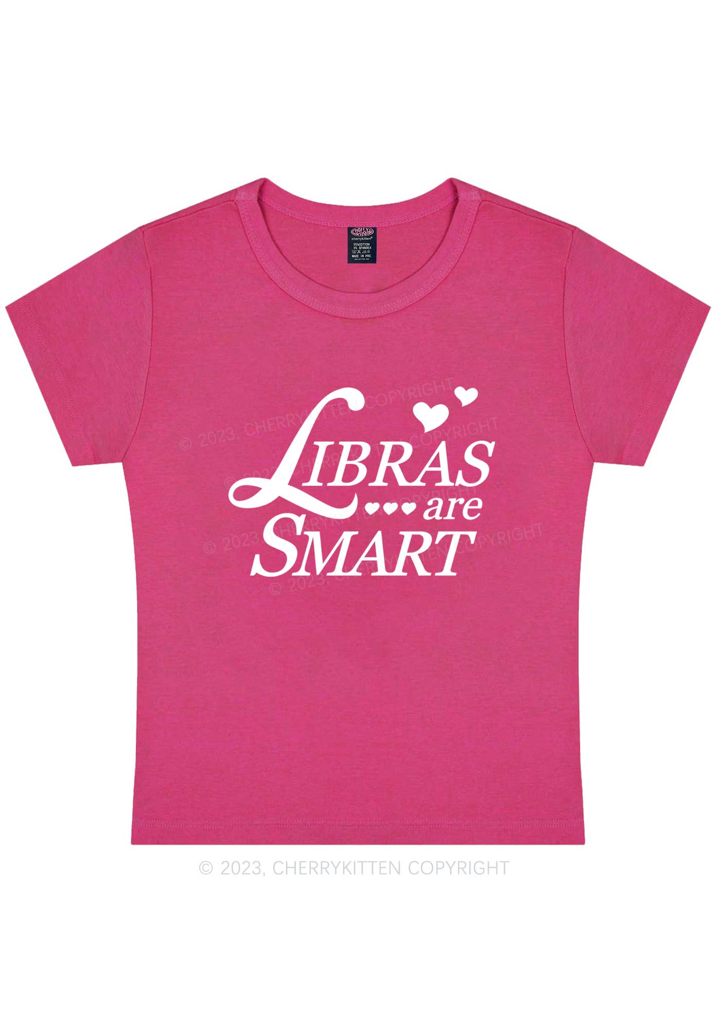 Curvy Libras Are Smart Y2K Baby Tee Cherrykitten