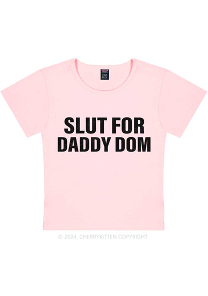 Slxt For Daddy Dom Y2K Baby Tee Cherrykitten