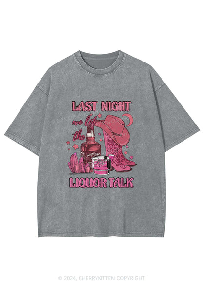 Liquor Talk Y2K Washed Tee Cherrykitten