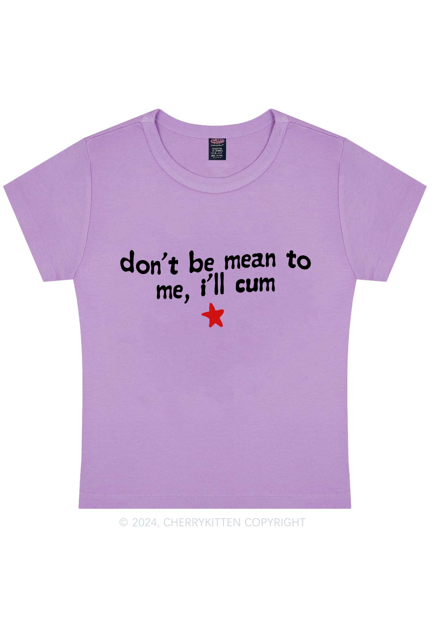 Don't Be Mean Y2K Baby Tee Cherrykitten