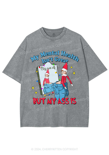 Christmas Big Axx Elf Y2K Washed Tee Cherrykitten