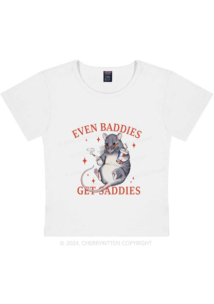 Baddies Rat Y2K Baby Tee Cherrykitten