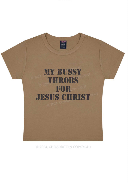 Throb For Jesus Y2K Baby Tee Cherrykitten