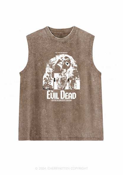 Halloween The Evil Dead Y2K Washed Tank Cherrykitten