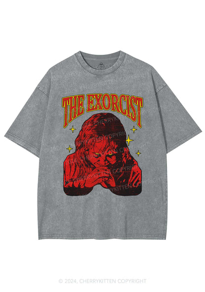 Halloween The Exorcist Y2K Washed Tee Cherrykitten