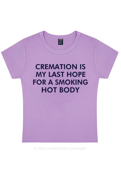 Curvy Cremation For Hot Body Y2K Baby Tee Cherrykitten