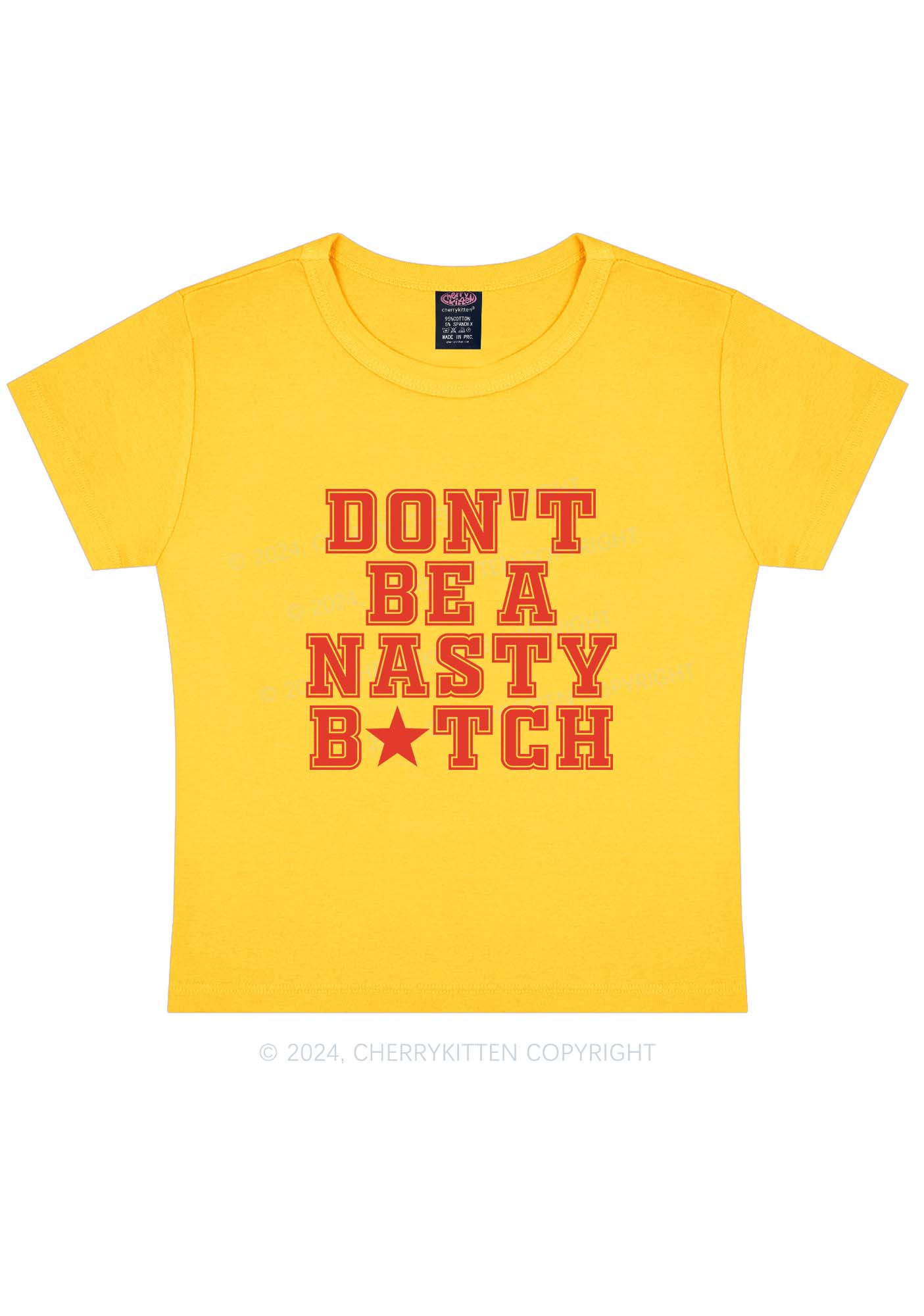 Nasty Bxxch Y2K Baby Tee Cherrykitten