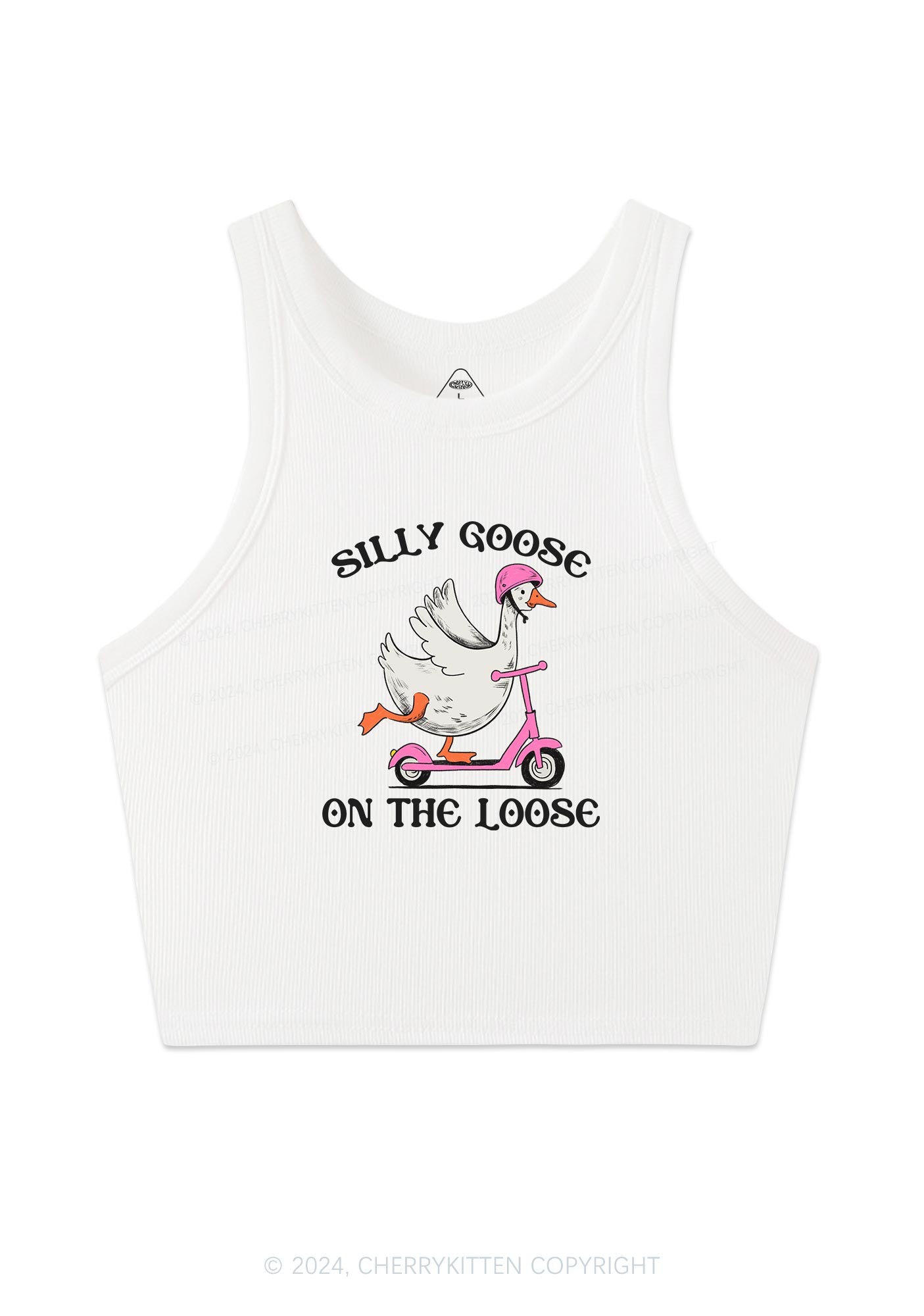 Silly Goose On the Loose Y2K Crop Tank Top Cherrykitten