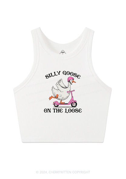 Silly Goose On the Loose Y2K Crop Tank Top Cherrykitten