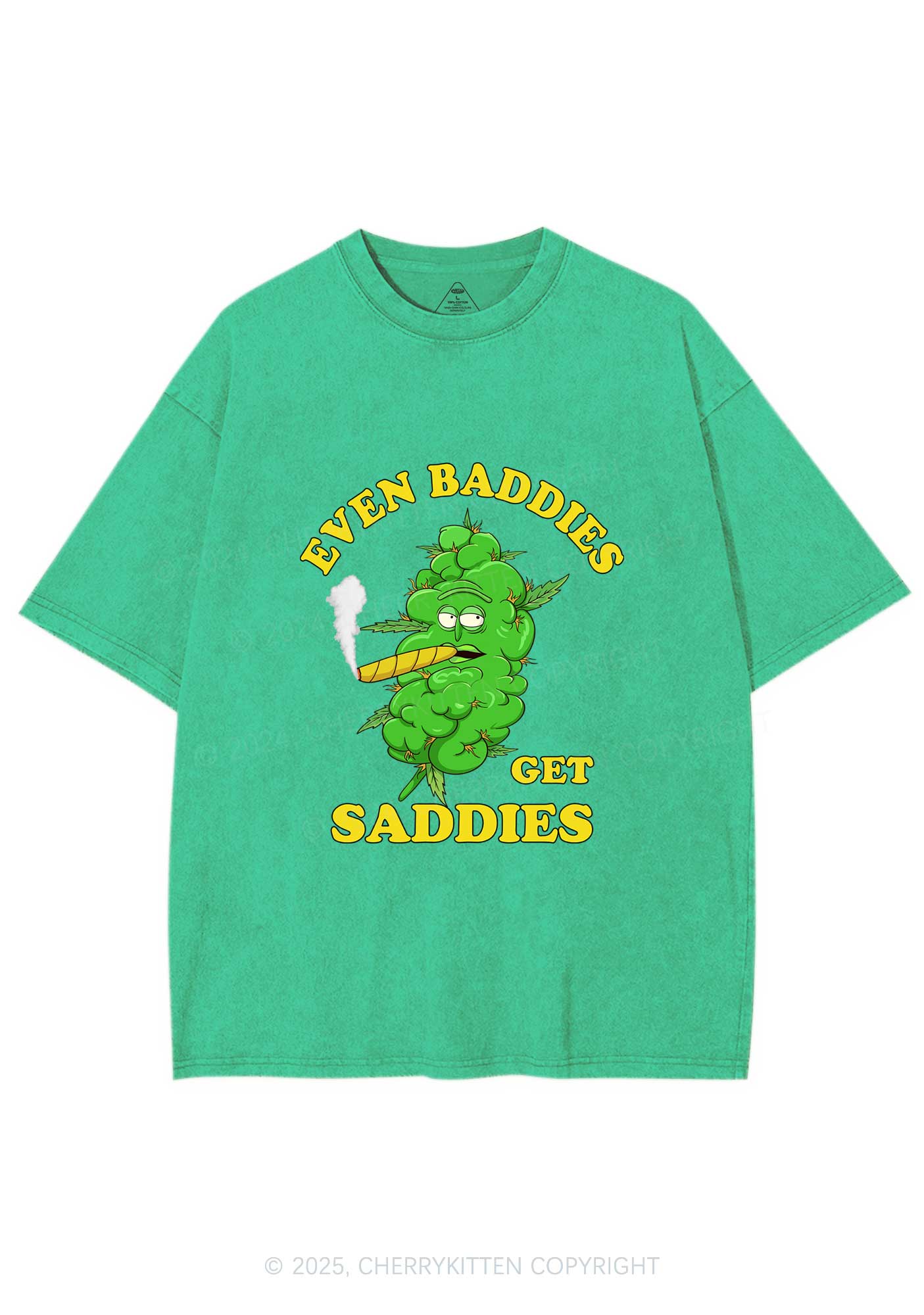 Baddie Smoker Y2K Washed Tee Cherrykitten