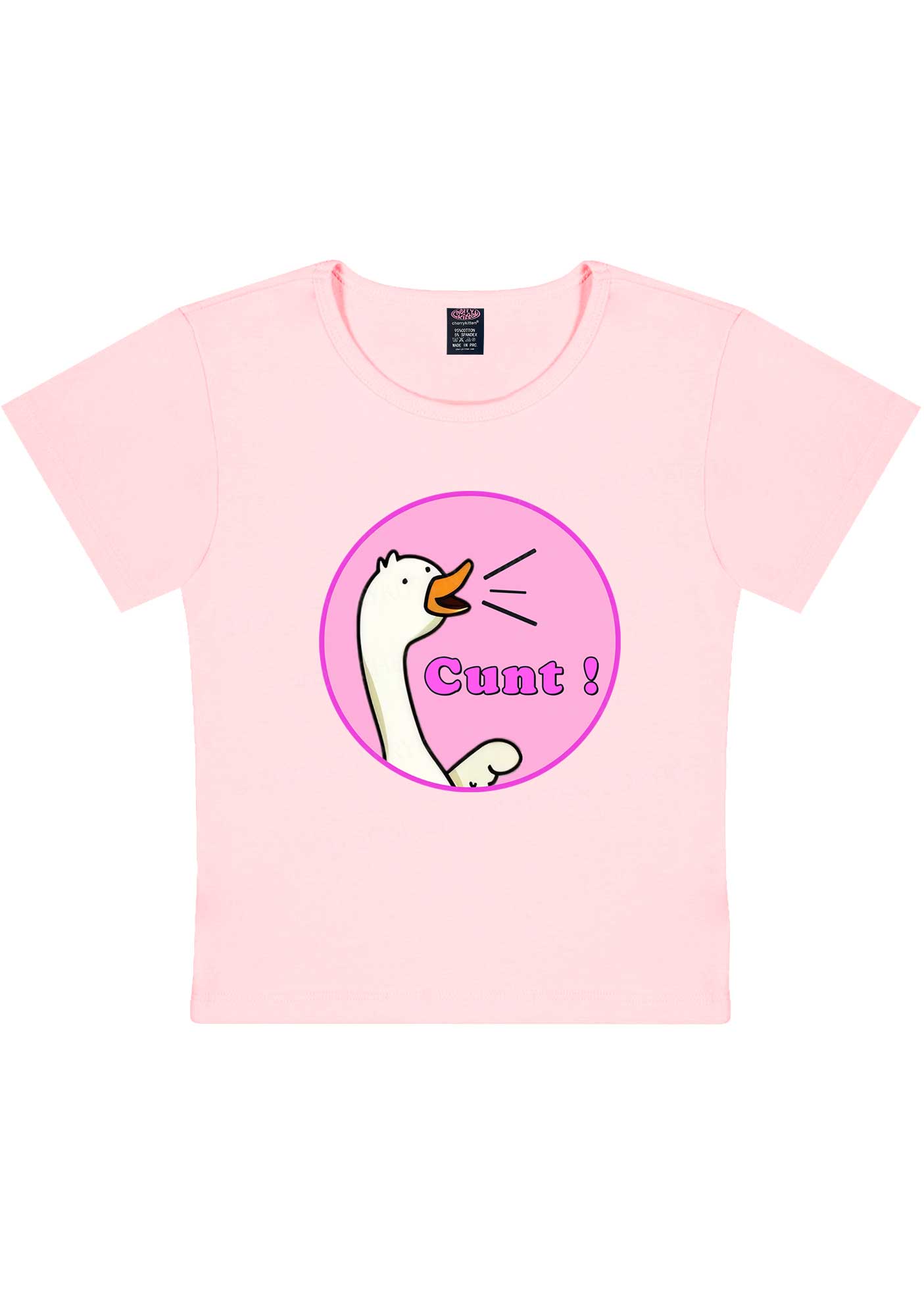 Duck Cxxt Y2K Baby Tee Cherrykitten