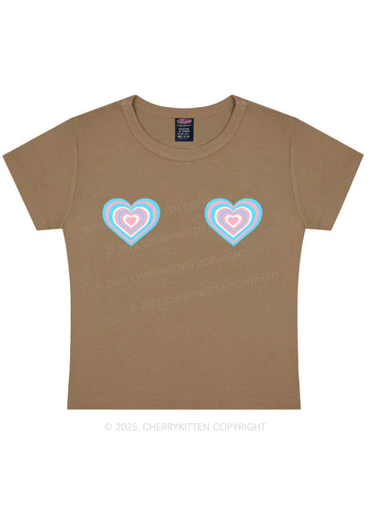 Transgender Flag Heart Y2K Baby Tee Cherrykitten