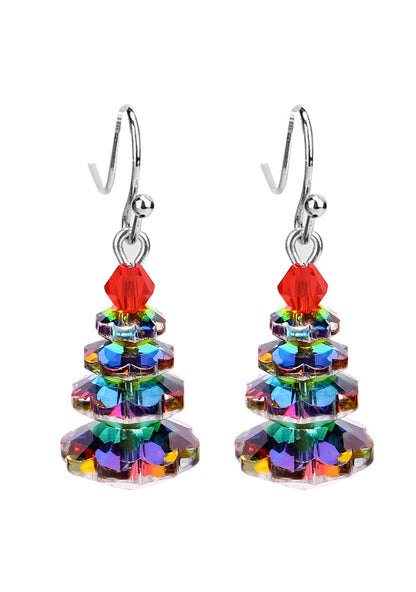 Crystal Christmas Tree Y2K Earrings Cherrykitten