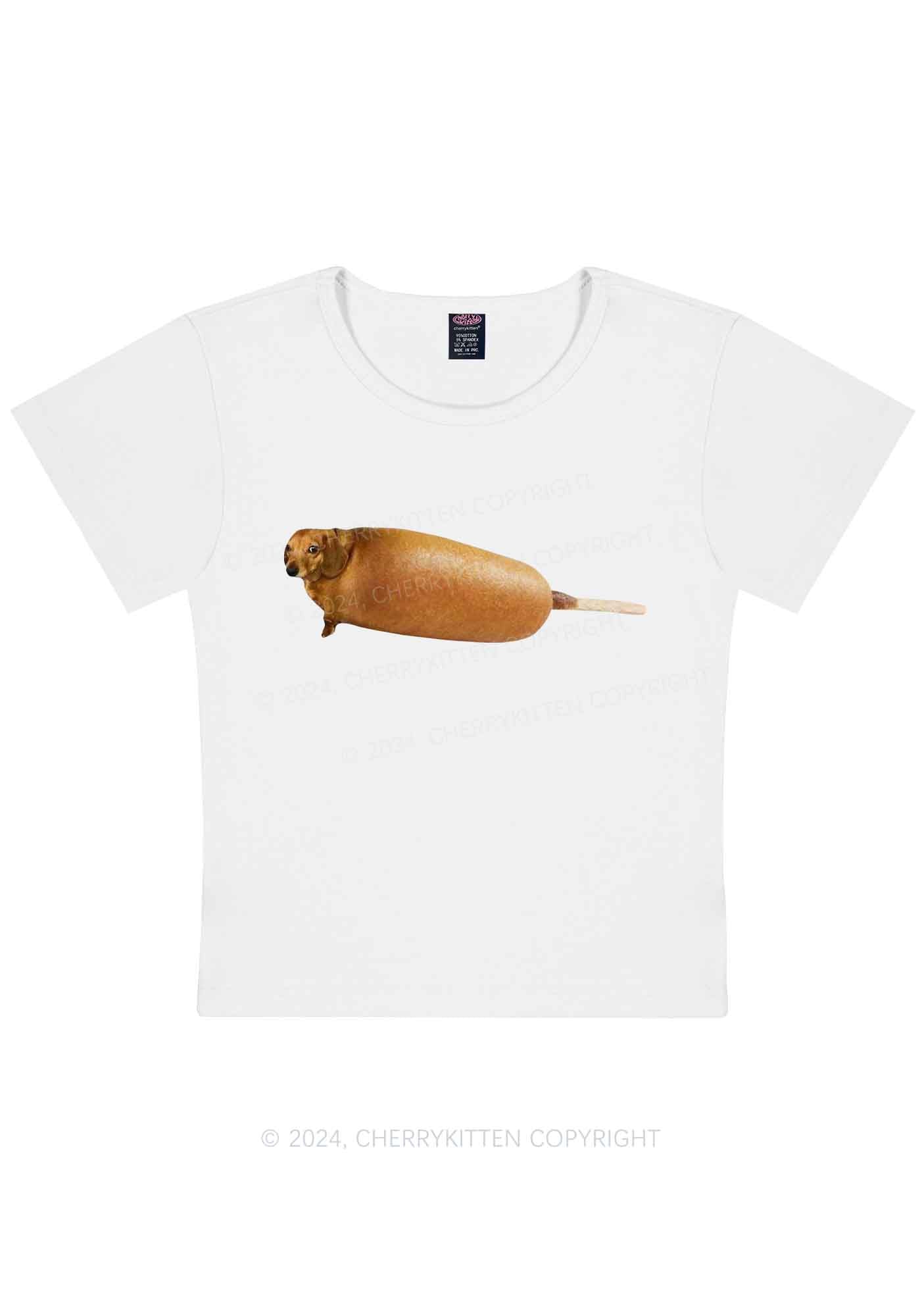 Corn Dog Y2K Baby Tee Cherrykitten