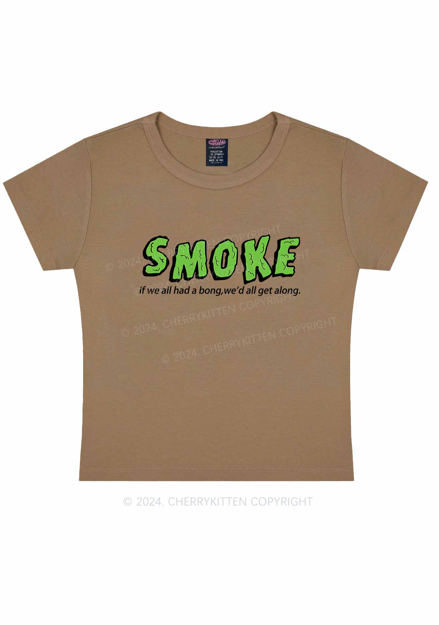 Smoke Get Along Y2K Baby Tee Cherrykitten