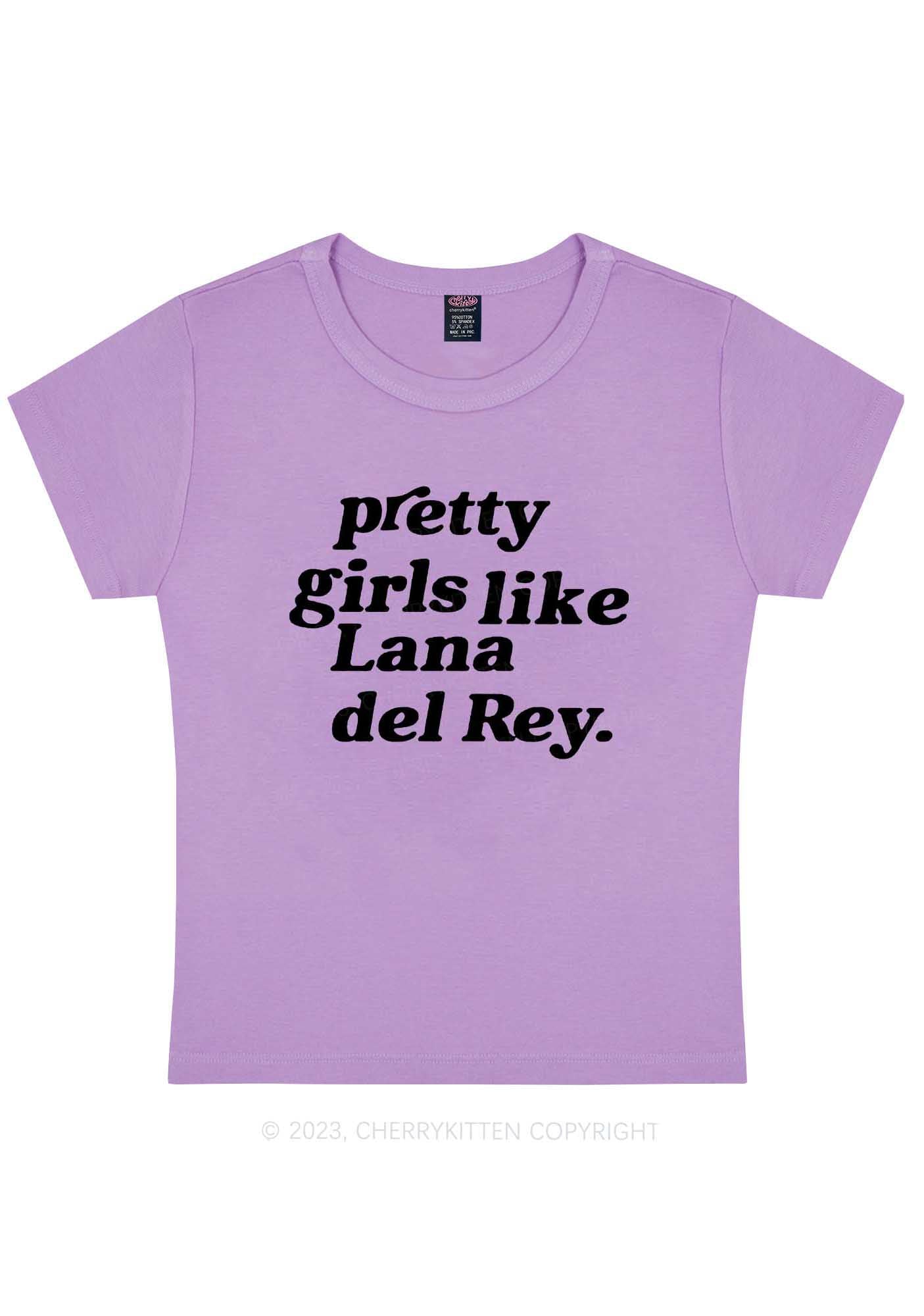 Pretty Girls Like LDR Y2K Baby Tee Cherrykitten