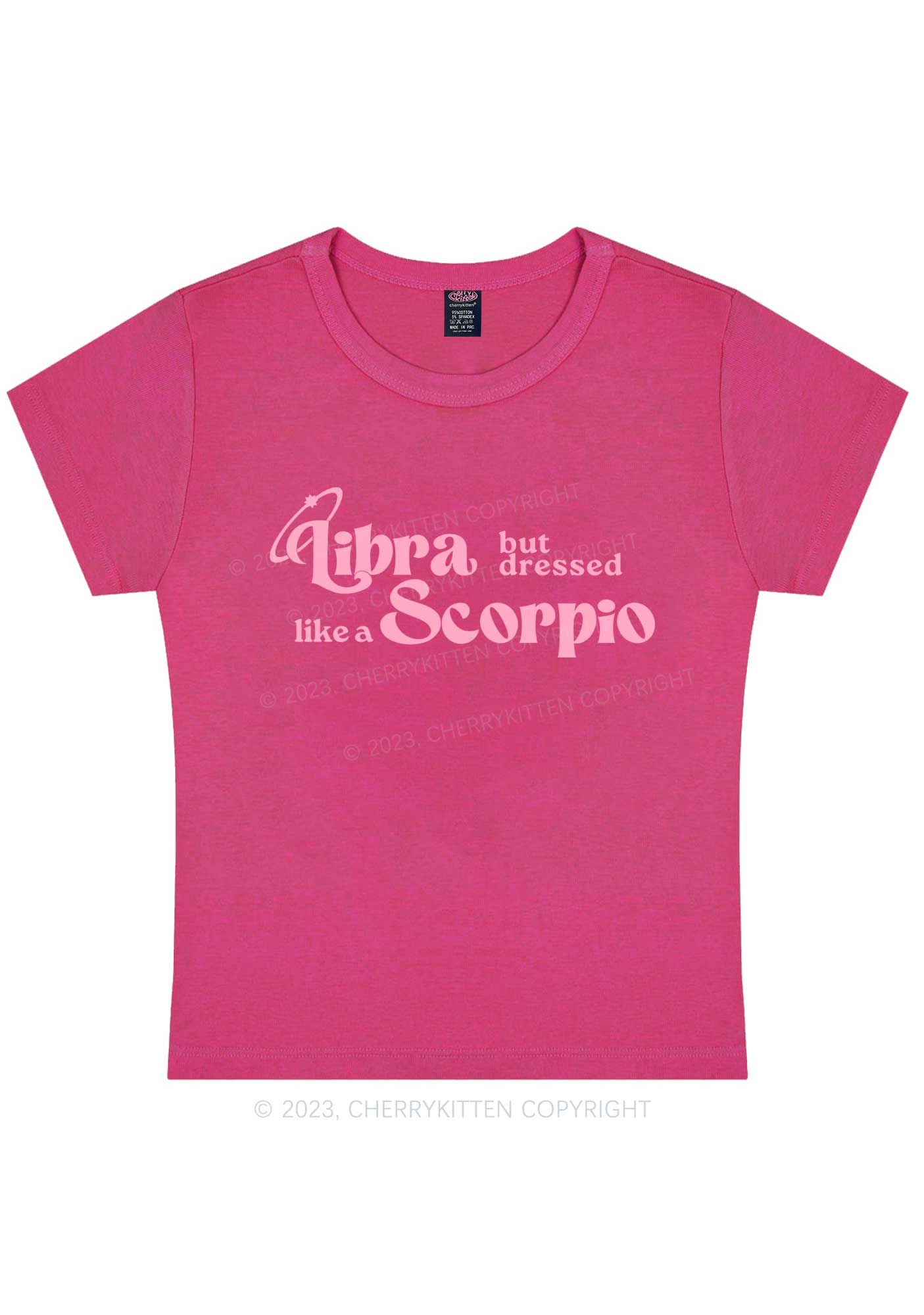 Curvy Libra Dressed Like Scorpio Y2K Baby Tee Cherrykitten