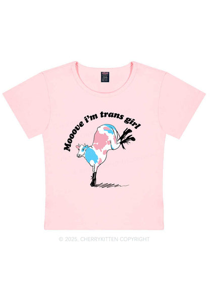 Mooove Im Trans Girl Y2K Baby Tee Cherrykitten