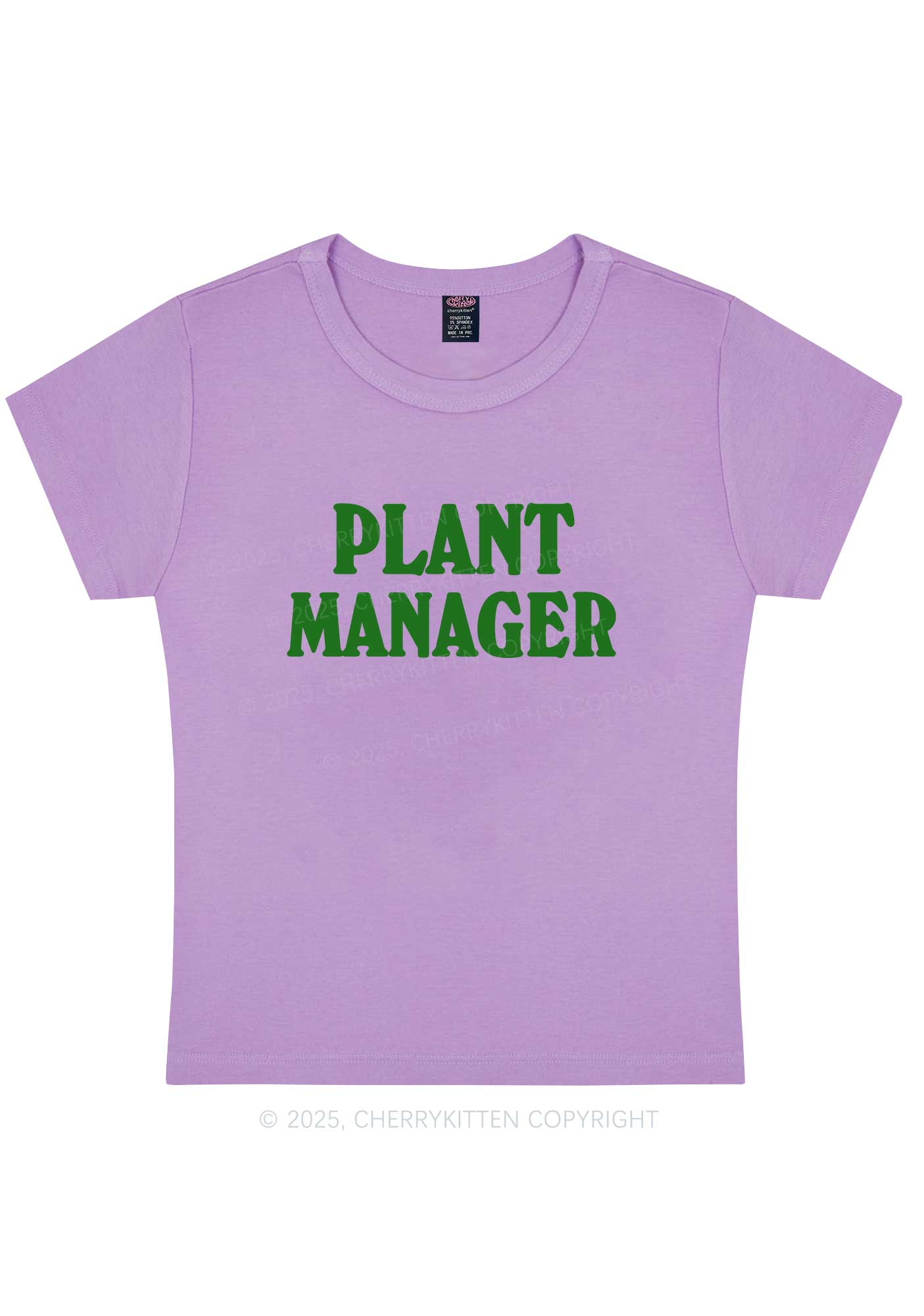 Plant Manager Y2K Baby Tee Cherrykitten