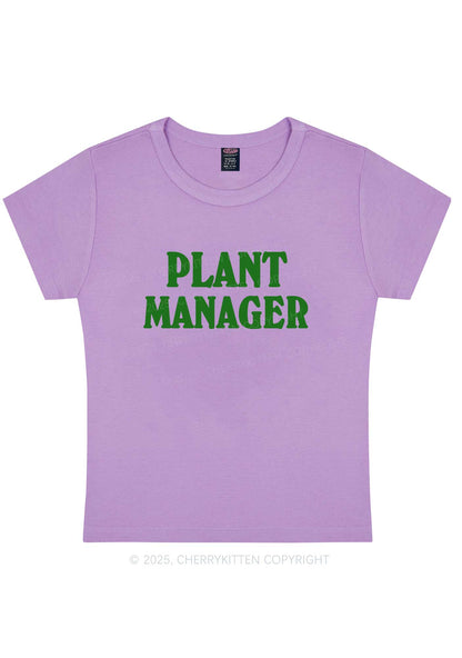 Plant Manager Y2K Baby Tee Cherrykitten