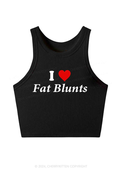 I Love Fat Blunts Y2K Crop Tank Top Cherrykitten