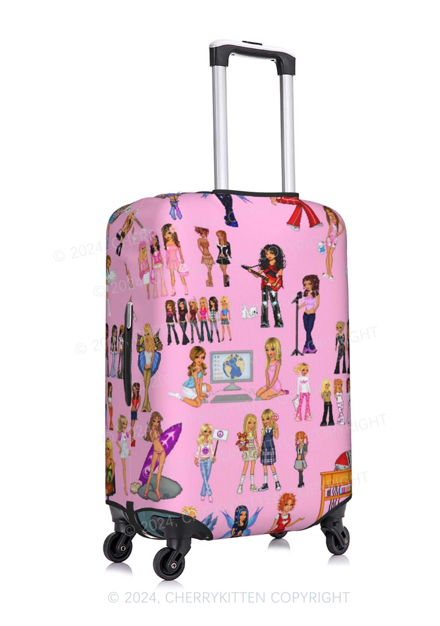 Pink Fairy Girls Y2K Luggage Cover Cherrykitten