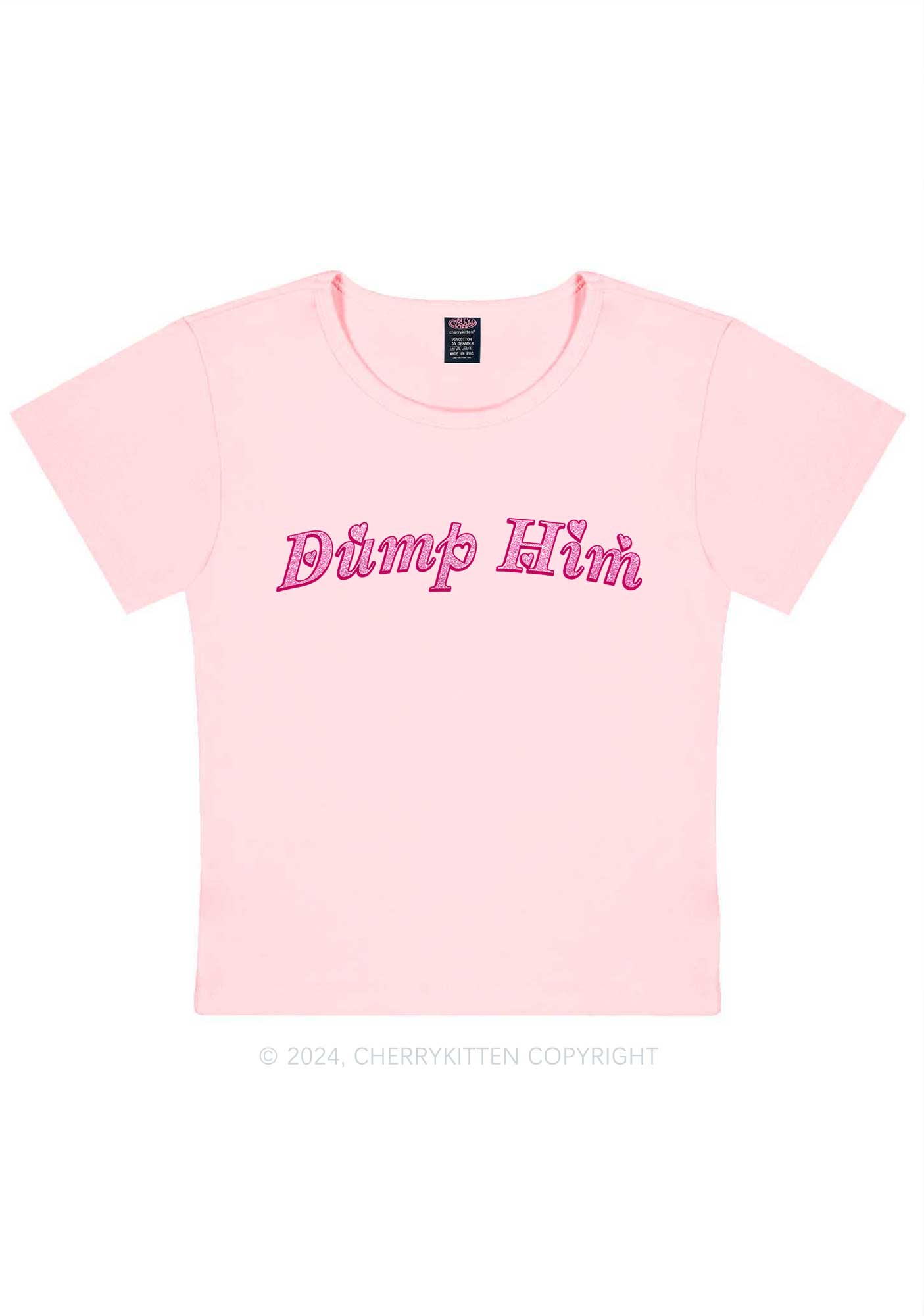 Dump Him Y2K Valentine's Day Baby Tee Cherrykitten