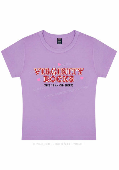 Curvy Virginity Rocks Y2K Baby Tee Cherrykitten