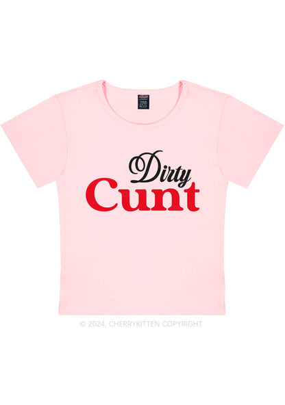 Dirty Cxxt Y2K Baby Tee Cherrykitten