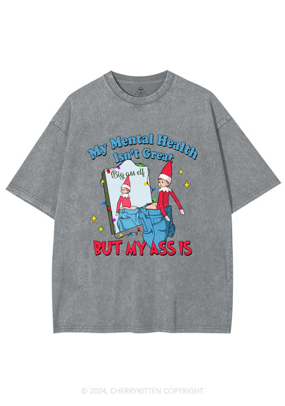 Christmas Big Axx Elf Y2K Washed Tee Cherrykitten